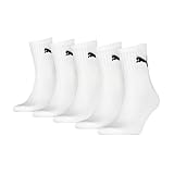 PUMA Unisex Puma Unisex Short Crew (5 Pack) Socks, Weiß, 43-46 EU