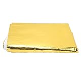 SHUAIGUO Reflektierendes Klebeband, Selbstklebende Glas -Tuch -Wärme -Schild -Wickelband Zum Wickeln von Drähten, Kraftstoffleitungen, Motorhauben mit Selbstklebender Unterstützung, (Gold)