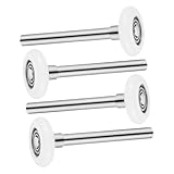 Holibanna 4 Stück Garagentorscheibe Garagentorzubehör Rollenräder für Garagentore Ersatzräder für Garagentore Türkugel Türrollen ruhige Rolle Garagentorrad Garagentorlager Stahl Silver