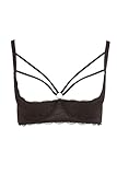 COTTELLI Damen Collection Plus Regal Demi BH, Durchsichtig, Schwarz, 95D