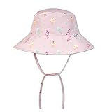 Saro 64116 Babysonnenhut wendbar mit UV-Schutz (UPF 50+) - Ice Cream rosa (Gr. 6-18 Monate)