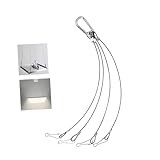 Abaodam 4 Stück Pflanzenlampen Stahlseil Lang Stabiles Aufhängeset für Grow Lights und Aquarienlampen Sicherer Leichter Pflanzlichthalter für Hydroponik und Zimmerpflanzen