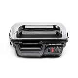 Tefal Kontaktgrill 2in1, Sandwichmaker, aufklappbar als Tischgrill/BBQ mit doppelter Grillfläche, regelbarer Thermostat, antihaftbeschichtet, 2000W, 38.3x21x38.8cm, GC3050