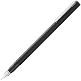 LAMY cp1 Füllhalter 056 - Füller mit mattschwarzem Lack-Finish, massivem, abgefedertem Edelstahlclip und poliertem Stahlfeder - Federstärke M