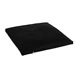 Bodhi Meditationsmatte ZABUTON | ECO Serie | Klassische Yoga Matte mit abnehmbarem Bezug aus 100% Bio-Baumwolle | Meditationsunterlage mit Reißverschluss | 80 x 80 x 5 cm | schwarz