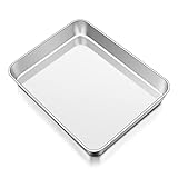 Backblech Onader, 31,8x24,8x5cm, Edelstahl Rechteckig Auflaufform Ofenblech Kuchenblech, Tiefes Fettpfanne Backofen Ofenform für Lasagne, Ungiftig& Gesund, Leicht Zu Reinigen & Spülmaschinenfest