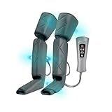 NK Beinmassagegerät, 6 Voll- und Teilmassagemodi, 4 Intensitätsstufen für jeden Modus, Timer mit Knöpfen, Wärmefunktion, Luftkompression für Muskelentspannung