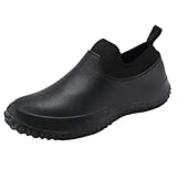 L6NqIAG Regenstiefel Herren Kurze wasserdichte Gummistiefel Outdoor Bequeme rutschfeste Arbeits-/Kochschuhe Angelstiefel Herren for Regenwetter Gumischtifel Herren(All Black,43)