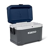Igloo Maxcold 54 Passiv-Kühlbox, hochwertig Thermobox 51 Liter, Grau, Isolierbehälter für Camping und Freizeit