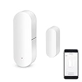 WiFi Türsensor, Intelligenter Fensterkontaktsensor, Drahtloser Fenstertürsensor Alarm, kompatibel mit Alexa und Google Assistant, kein Hub erforderlich, 1 Pack