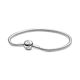 PANDORA Damen-Armband mit Kugelverschluss, glatt 925 Silber 19 cm-590728-19