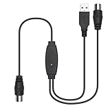 August DTB115B TV Antennen Signalverstärker Adapter – 20dB Hochleistungs-Antennenverstärker USB Betrieb für koaxiale, Digitale TV Antennen verbesserter Empfang zu Hause/im Wohnwagen für HDTV DVB-T/T2
