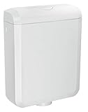 Cornat LEDA NEW Spülkasten - weiß - Kunststoff, 3-seitige Anschlussmöglichkeit - 2-Mengen-Spülung - tiefhängend / Spülkasten WC / Toilettenspülkasten / Toilettenspülung / SPK1400