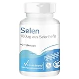 Selen 100μg aus Selenhefe - 90 Tabletten - hochdosiert - vegan - bioverfügbare Supplements aus Deutschland | Vitamintrend