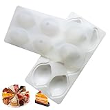 Silikonformen zum Backen, Silikonformen für Zitronenkuchen, mit 6 Mulden, wiederverwendbar, für Schokolade, Muffin, Cupcake, Dessert, Mousse, Leckereien