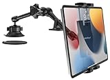 woleyi LKW/Auto Tablet Halterung Armaturenbrett Windschutzscheibe, Heavy Duty iPad Autohalterung Saugnapf mit Metallarm für 4-12,9' Handy & Tablet, iPad Pro/Air/Mini, Galaxy, Lenovo, iPhone usw