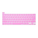 XSKN Tastaturabdeckung aus Silikon für MacBook Pro 13,3 Zoll (33,8 cm), 40,6 cm, mit Touch-Bar und Touch-ID – A2251 A2289 A2338 M1 A2141 (US EU Common Version, Arabic Pink)