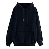 Schwarzer Hoodie Damen Sweatshirt Hoodies Damen Mit ohne Kapuze Aesthetic Kapuzenpullover Langarm Sweatshirts Frauen Streetwear Kostüm Modische Couple Pullover