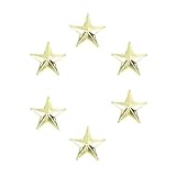 GALPADA Kleiner 3D Gold Sterne Weihnachten 50stücke Xmas Pentagramm Stern 3cm Tiny Star Charme Selbstgemacht für Handwerk Urlaub Baumspitze Party Dekoration und Modellierkunst
