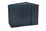 Duramax TOP 8 x 6 (4.37 m²) Metall gerätehaus, hergestellt aus verzinktem Stahl, verstärkte Dachkonstruktion, wartungsfreies und witterungsbeständiges Metallgerätehaus, Geräteschuppen, Anthrazit