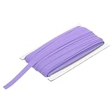 QUARKZMAN 2/5 Zoll Schrägband Nahtband Doppelfalz abschüssigband Polyester Kontinuierliches Nähen Zubehör Einfassband zum Nähen, DIY, Säumen, Quilten, Handwerk (Hell Lila 25 Yards)