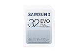 Samsung EVO Plus SD-Karte, 32 GB, SDXC UHS-I U1, Full HD, 130 MB/s Lesen, Speicherkarte für Spiegelreflexkameras und Systemkameras, MB-SC32K/EU