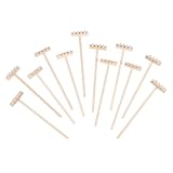 NOLITOY Zen Garten Zubehör 12 Stück Kleiner Bambus Sandrechen für Sandkasten Sandtisch Kompaktes Design Teekunst Sandtisch Dekoration Miniatur Gartendekoration