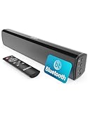 MAJORITY Bowfell Soundbar für TV Geräte | Bluetooth PC Soundbar | 50W 2.0 Stereo TV Lautsprecher für Fernseher | TV Soundbar | 39cm Soundbar PC | Mini Soundbar TV | Sound Bar & Fernbedienung (Schwarz)