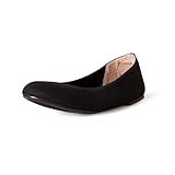 Amazon Essentials Damen Ballerinas aus Strick, Schwarz, 43 EU Weit