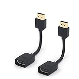 VCE 2 stück Hochgeschwindigkeits HDMI Verlängerungskabel Hdmi Verlängerung Extension TV Stick Adapterkabel 12cm