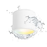 Gleonlux LED Aufbauspot Deckenspot Weiß, Aufbaustrahler IP44 9W CCT 3000K/4000K/6500K, Aufputz Spots 230V mit GX53 Fassung, Deckenstrahler Rund, Deckenlampe Aluminium für Bad, Badezimmer