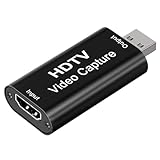 Gebildet 4K-Videoaufnahmekarte, HDMI-zu-USB-Aufnahmekarte 1080P für Streaming, Aufnahme, Gaming, Kompatibel mit Nintendo Switch, PS5, Xbox