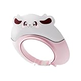 Cartoon-Badeschutzkappe für Shampoo-Schutz, verstellbare Ohr-Augen-Schutzhut, schöne Kinder-Duschhut, Kleinkind-Badezeit Spaß