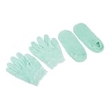 PACKOVE 4Stücke Feuchtigkeitsspendendes Gel Handschuh für Trockene Hände und Füße Wiederverwendbar für Nachtpflege Perfektes für Besondere Anlässe Sorgt
