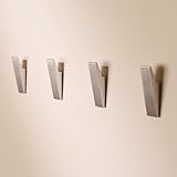 Designfabrik Hamburg Klebehaken extra stark | Haken selbstklebend | Wandhaken | Handtuchhalter ohne Bohren | Haken für Küche und Bad | 4 Stück | Handtuchhalter Silber | Modernes Design