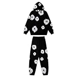 𝐃𝐞𝐧𝐢𝐦 𝐓𝐞𝐚𝐫𝐬 Jogginganzug Herren, 𝐃𝐞𝐧𝐢𝐦 𝐓𝐞𝐚𝐫𝐬 Hoodie und Hose Set Herren Y2K Streetwear Freizeitanzug Trainingsanzug Langarm Kapuzenpullover Schaumstoff Aufdruck Warm Jogging Anzug