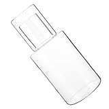 CLISPEED Glaskrug Wasserkrug mit Glasbecher Transparent Hitzebeständig für Schlafzimmer Büro Wohnzimmer Große Kapazität Kalte Getränke Karaffe für Zuhause und Nachtisch