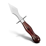 KULUNER Rostfreier Edelstahl Anti Rutsch Austernmesser mit Komfortabler Massivholzgriff, Austernschmesser, Austernshucker, zum Schütteln von Austern und Muscheln