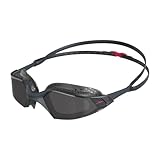 Speedo Unisex Erwachsene Aquapulse Pro Schwimmbrille | Anti-Beschlag | Wasserdicht Schwimmbrille, Oxid Grey/Phoenix Red/Smoke, Einheitsgröße