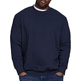 Herren Jack & Jones Basic Sweater Plus Size Langarm Sweatshirt Pullover Übergröße Jumper JJEBASIC, Farben:Navy, Größe Pullover:4XL