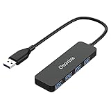 USB Hub, 4 Port USB 3.0 Verteiler, Ultra-Slim USB Mehrfachstecker, USB Adapter Multi USB Splitter Kabel für Gaming PC Laptop, Desktop, Notebook, MacBook, TV, PS4 PS5, Xbox, Wii