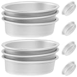 NUOBESTY Ovale Kuchenform 10 Stück aus Aluminiumlegierung Antihaftbeschichtet Hitzebeständig Oval für Kuchen und Brot Backform für Haus und Küche