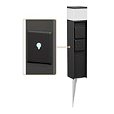 ledscom.de Pollerleuchte PODEL mit Erdspieß für außen, Smart Home, 39cm, schwarz, 2 Steckdosen, inkl. G9 Leuchtmittel, 501lm, warmweiß