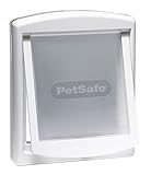 PetSafe Staywell Haustiertüre Original mit 2 Verschlussoptionen, Für Innen- und Außentür, Für Hunde und Katzen bis zu 7 kg, Größe S, Weiß