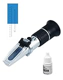 LAOYE Refraktometer Honig 2 in 1 Imker Refraktometer 12-32% Wassergehalt Honig 58-90% Brix Refraktometer für Honig Zuckersirup Fruchtmarmelade Melasse Honey Tester ATC Refractometer mit Kalibrierung