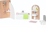 goki 51492 - Puppenmöbel Style, Badezimmer - Badausstattung für das Puppenhaus, Puppenhauszubehör (10 teilig)