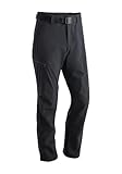 Maier Sports Nil, Herren Wanderhose, Wasserabweisende Outdoorhose für Trekking und Hiking, PFC-frei, mSTRETCH pro 4 & Dryprotec, Rollup-Funktion, Schwarz, 25 (W35/L30)