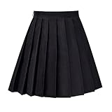 Mädchen Rock Schwarz Gefaltet Schuluniform Täglich Hohe Taille Elastisch Tennis Gr. 152-158