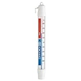 TFA Dostmann Kühlschrank-Thermometer,14.4003.02.01, hohe Genauigkeit, zur Kontrolle von Kühl- und Gefrierschrank, weiß