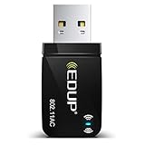 EDUP AC 1300Mbit/s USB WLAN Adapter Dual Band WiFi Stick 2.4G/5GHz USB3.0 Adapter Wireless Netzwerk Empfänger WiFi Dongle für Desktop PC/Laptop unterstützt Windows 11/10/8.1/7/Vista Mac OS X